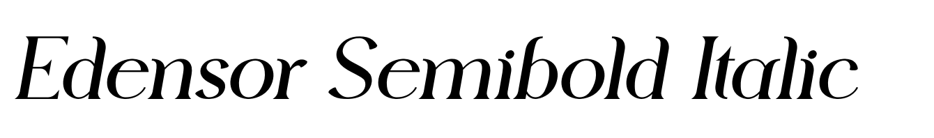 Edensor Semibold Italic